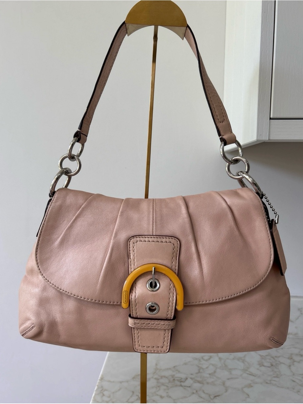 Coach Soho Pleated Leather Flap Bag